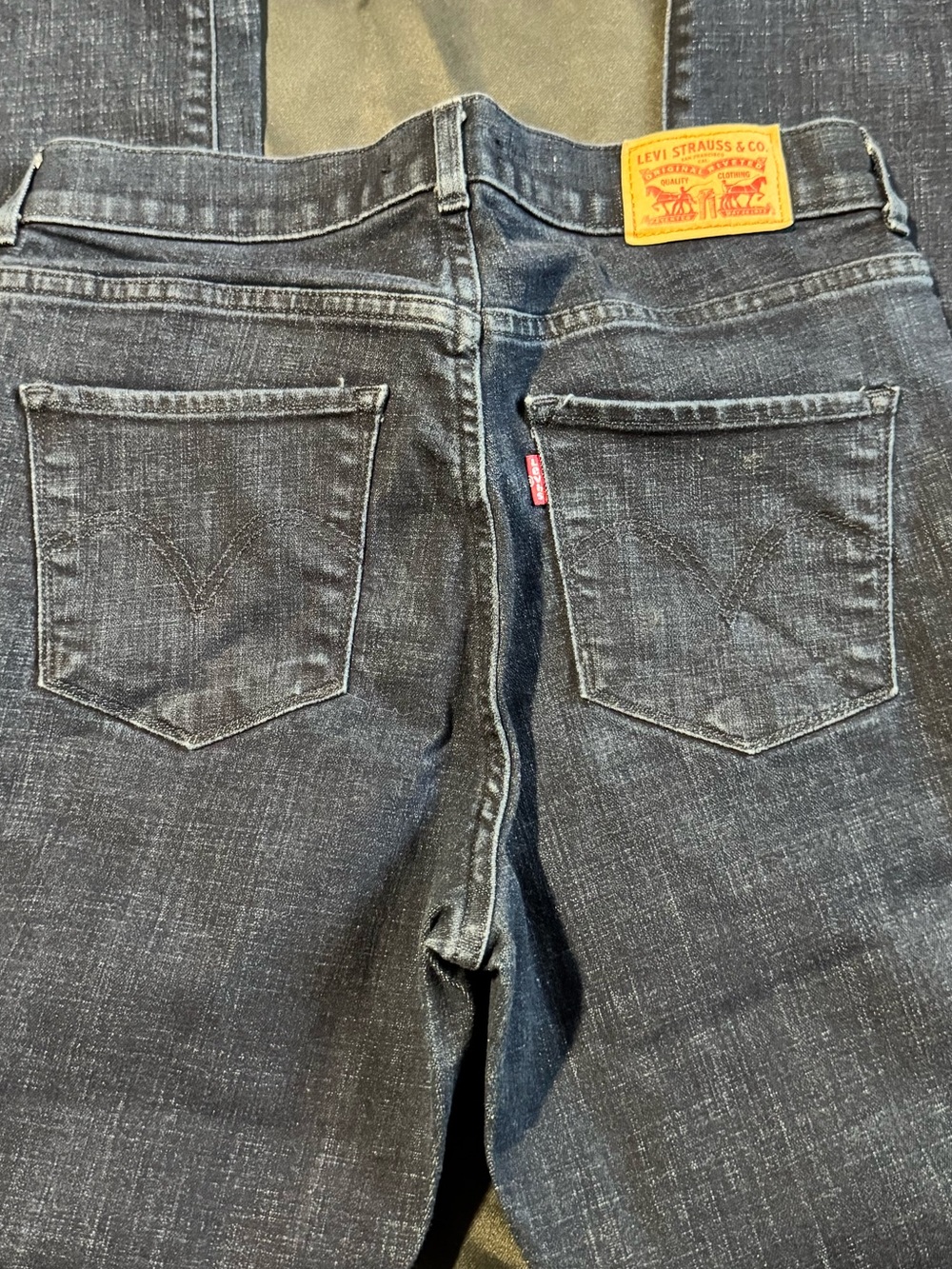 Levi's Black Straight Jeans with Classic Back Pockets